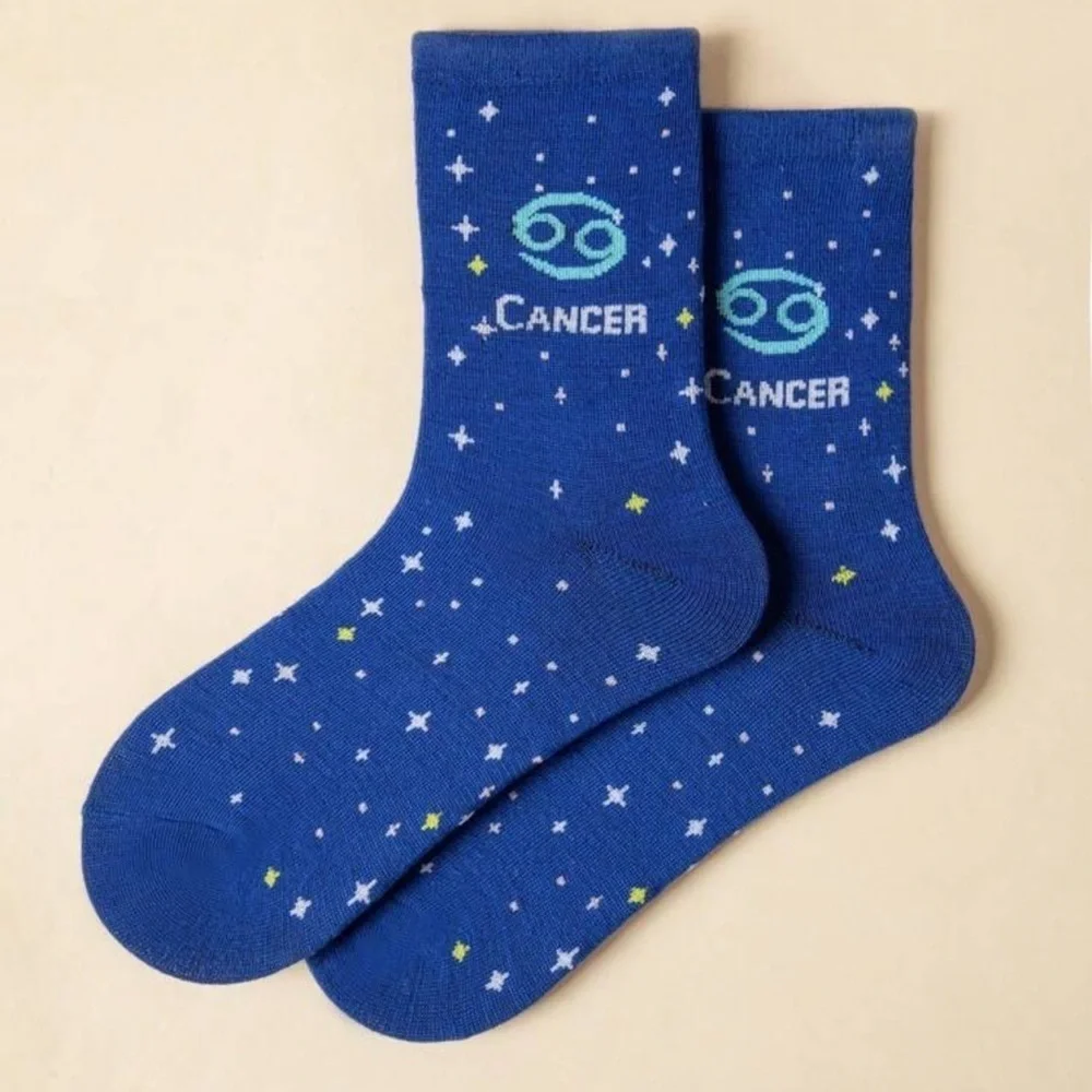 Zodiac Sign Crew Socks with Constellation